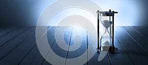 Hourglass Time Clock Running Banner Background photo