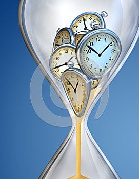 Hourglass time clock photo
