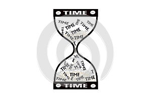 Hourglass time concept, Time goes by