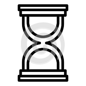 Hourglass time icon outline vector. Clock map