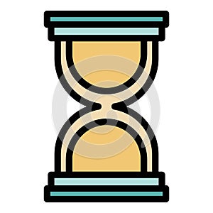 Hourglass time icon vector flat