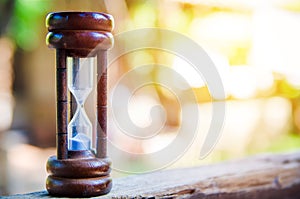 Hourglass time passing concept for business deadline, urgency and running out of time