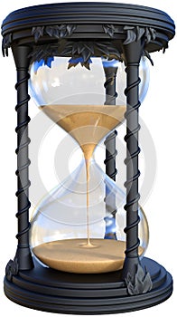 Hourglass Time Piece Illustration, Isolated photo