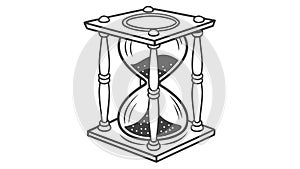 Hourglass Timer, Classic Timekeeping Device, vector design Generative AI