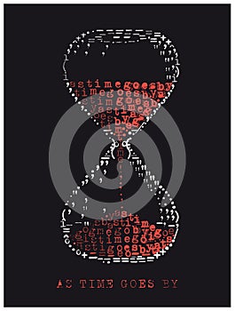 Vector illustration of a hourglass - As time goes by