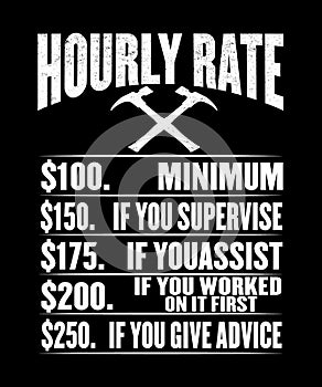 Hourly rate graphic