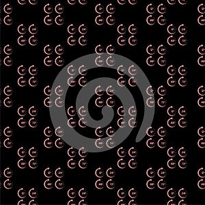 12, 24, 48 and 72 hours clock arrow seamless pattern isolated on black background