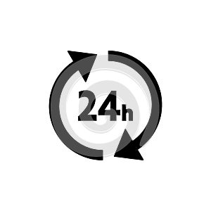 24 hours icon. Vector illustration decorative design
