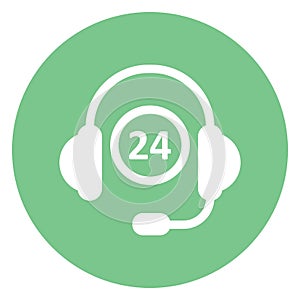 24, hours Isolated Vector icon which can easily modify or edit
