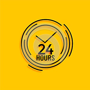 24 hours open line clock concept design