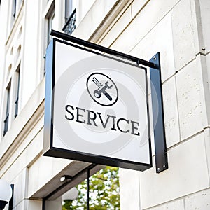 24 hours service sign icon photo