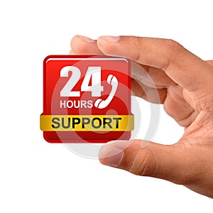 24 hours support button