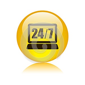 24 hours support icon button