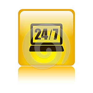 24 hours support icon button