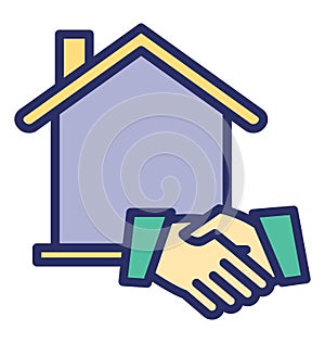 House accord Isolated Vector Icon which can easily modify or edit