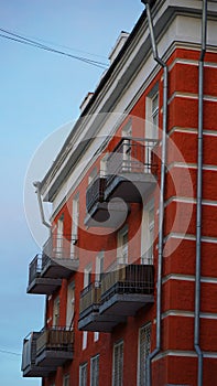 House against the sky twilight evening Russia