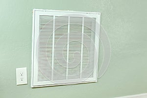 House air conditioner filter intake vent on wall