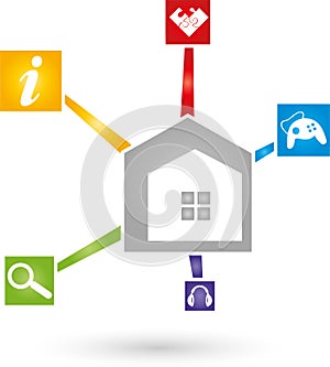 House and apps, internet and IT services logo