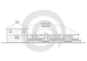 House Architect blueprint - isolated