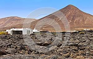 House in an arid landscape, Tahiche, Lanzarote