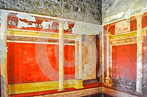 House of Augustus Casa di Augusto interiors on Palatine hill, Rome, Italy