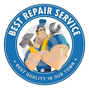 House auto car repair service tool shop store logo design