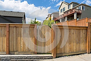 House Backyard Garden Wood Fence Gate