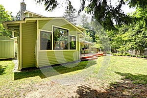 House with backyard walkout patio