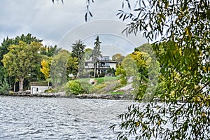 House on Bay of Lake Winnebago at High Cliff State Park, Sherwood, WI