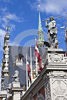 House of the Blackheads and St. Peter's Church in Riga