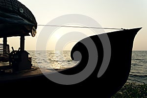 House boat in the Kerala (India) Backwaters.