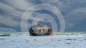 House boat in the Kerala (India) Backwaters.