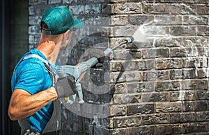 House Brick Wall Washing