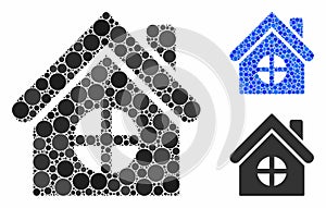 House building Composition Icon of Circles