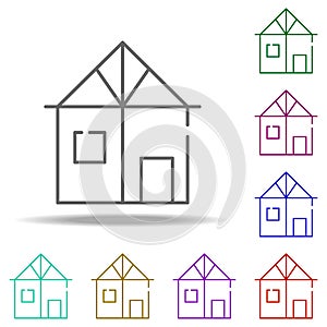 house, building icon. Elements of construction in multi color style icons. Simple icon for websites, web design, mobile app, info