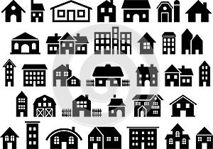 House and building icons photo