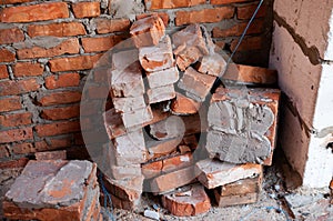 house building under construction composition