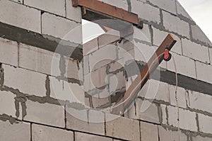 house building under construction composition