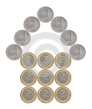 House built of coins