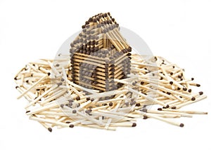 House built from matches