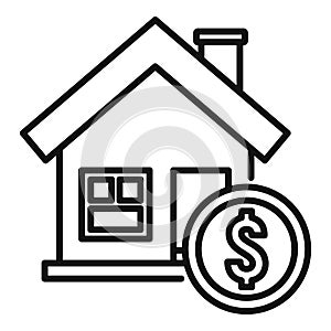 House buy online loan icon, outline style