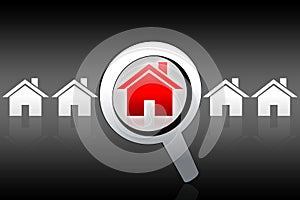 House buying searching concept