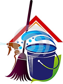 House cleaning logo