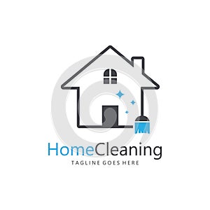 House Cleaning Logo Template Vector Illustration