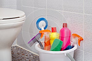 House cleaning products and tools