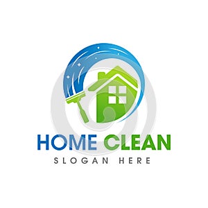 House Cleaning Service Business Logo Symbol Icon Design Template