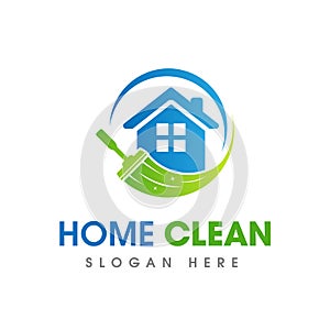 House Cleaning Service Business Logo Symbol Icon Design Template