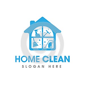 House Cleaning Service Business Logo Symbol Icon Design Template