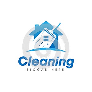 House Cleaning Service Business Logo Symbol Icon Design Template