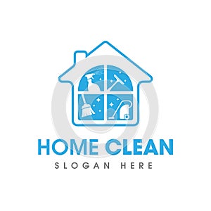 House Cleaning Service Business Logo Symbol Icon Design Template